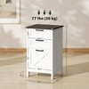 Munora 3-Drawer Vertical File Cabinet, Rustic Farmhouse Office Storage for A4/Letter Size Files, Distressed White - 3 of 4