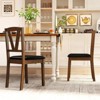 Costway Dining Chairs Set of 2/4 PU Leather Dining Room Chairs with Hollowed Backrests - 4 of 4