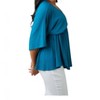 Women's Storied Mots Draped Peplum Top - White Birch - 4 of 4