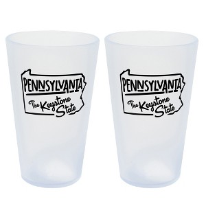 Silipint: State Pint Glasses 16oz: 2 Pack - Pennsylvania - Icicle Silicone Cups - 1 of 4