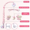 Whizmax Baby Crib Mobile with Music Motor Spinner,Musical Crib Toys for Infants 0-6 Months Girls and Boys,Crib Mount Mobiles with 36 lullabies, Pink - 4 of 4