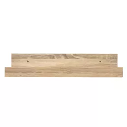 24" x 5" Decorative Shelf Wall Mounted with Front Edge White Oak - Inplace
