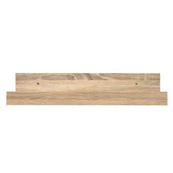 24" x 5" Decorative Shelf Wall Mounted with Front Edge White Oak - Inplace