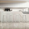 Basicwise 30" Backless Metal Bar Stool – Stackable, Heavy-Duty, Indoor/Outdoor Use for Kitchen, Bar, Patio, Café, Bistro & More - 3 of 4