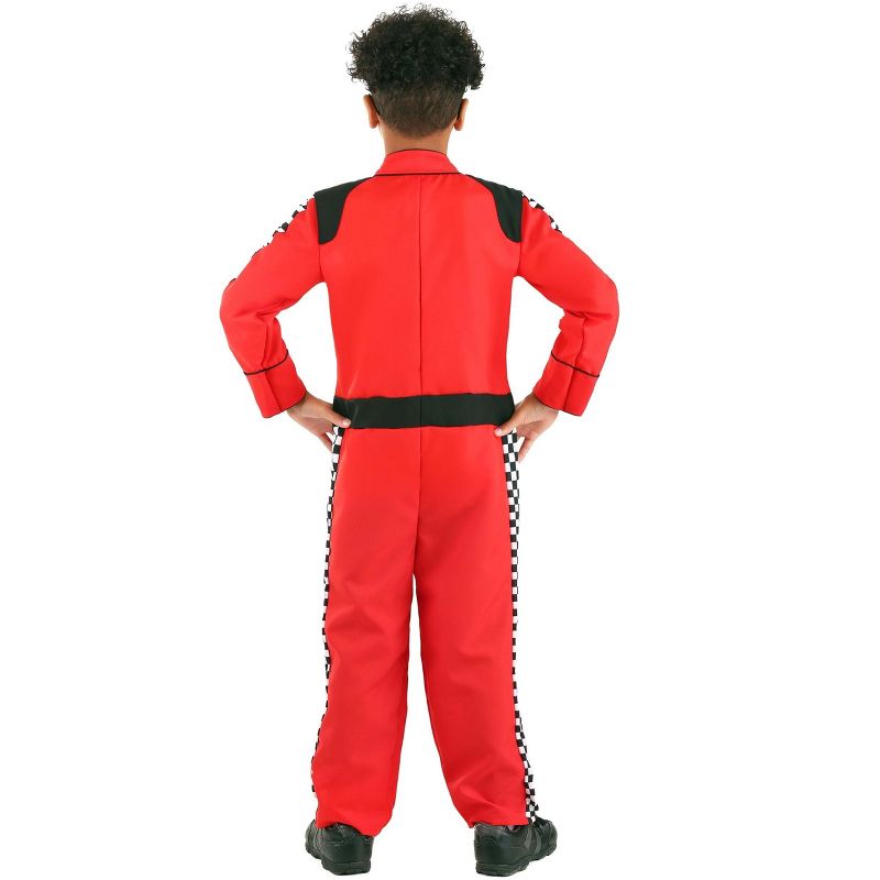 HalloweenCostumes.com Red Racer Jumpsuit Boy's Costume, 3 of 4