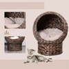 VisioGear Elevated Cat Bed with Rotatable Egg Chair Pod, Cat Basket Bed with Thick Cushion, Gray, 19.75"*16.5"*23.5" - 4 of 4