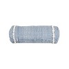 8" x 20" Waki Blue Bolster Filled Decorative Indoor/Outdoor Accent Throw Pillow - 4 of 4