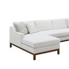 127" Valiant Sofa Ivory Chenille: Elegant Sectional, Wood Frame - Acme Furniture - 3 of 4