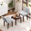 Tangkula Modern Dining Chair Set of 2 w/ Mid Back & Cushioned Seat Solid Wood Legs - 2 of 4