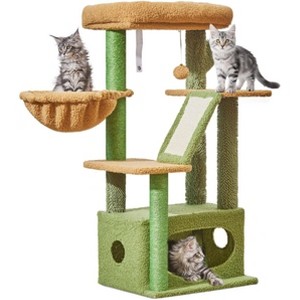 38.2-Inch Cat Tower for Indoor Cats,Suitable for Kittens with Luxurious cat condo with Adjustable Baskets - 1 of 4