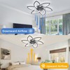 31" LED Luxury Ceiling Fan Light with Remote and APP Control 6 Speed Modern Ceiling Fan Low Profile Ceiling Fan Flush Mount Ceiling Fans for Bedroom - 2 of 4