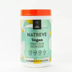Natreve Vegan Protein Powder - Fudge Brownie Sundae - 25.4oz
