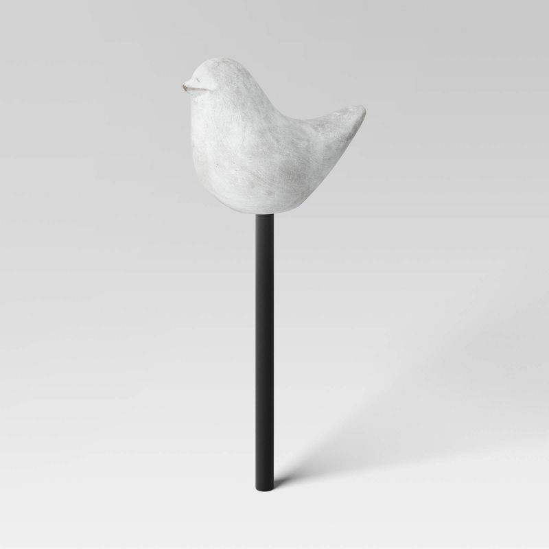 3pc Cement Bird Stake Outdoor Figurine Set White - Threshold&#8482;, 4 of 6