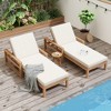 Whisen Set of 2 Outdoor Chaise Lounges with 5-Position Adjustable Backrest and Cushion, Patio Pool Chairs for Backyard Deck Lawn - 2 of 4