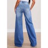 Women's Iridescent Rhinestone High-rise Wide Leg Jeans - Vibrant M.I.U - 3 of 4