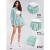 EXLURA Women's Summer 2 Piece Sets Long Sleeve Button Down Shirts Matching Short Sets Oversized Spring Vacation Outfits - 2 of 4