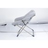 Saucer Chair, Lounge Chair - XL Foldable Faux Fur Floor Seat, Non-Slip Base for Stability, Accent Chair - 4 of 4