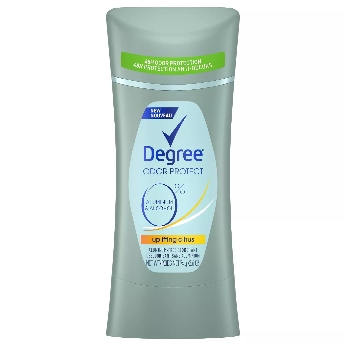 Degree 0% Aluminum Odor Protect Deodorant Stick Uplifting Citrus - 2.6oz - image 1 of 5