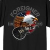 Foreigner American Bald Eagle With Guitar World Tour 2022 Crew Neck Short Sleeve Men's Black T-shirt - 2 of 4