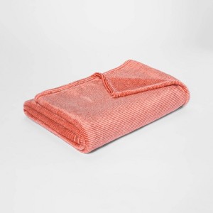 Mini Stripe Plush Throw Blankets Coral - ? - Room Essentials , Pink