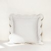 Lush Décor Coastal Chic Scalloped Edge Pillow Cover Dark Linen/Off White - 2 of 4