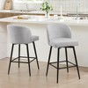 Spruce&Spring Counter Height Swivel Barstool with Metal Legs Set - 2 of 4