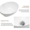 ChicFurnit Bathroom Sinks Oval Countertop Bathroom Sink Porcelain Ceramic Thin Edge Basin Vessel Sink for Bathrooms, White, 16"*13"*5.5" - 4 of 4