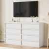 Drawer Dresser for Bedroom, 47in Wide Natural Oak 6 Chest of Drawers with Large Storage, Wooden Dresser Organizer - 3 of 4