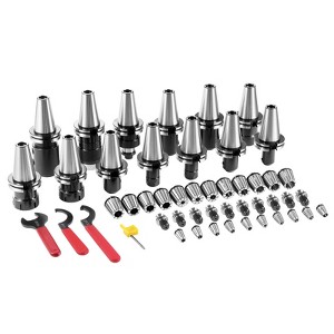 VEVOR CAT40 Collet Holder ER 16/32 Collet Set, 35 PCs, SLN FMB ER16/32 APU Tool Holders Spring Steel Collet Chucks with 10 Pull Studs and 3 Wrenches - 1 of 4
