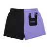 Kuromi Character Art Purple & Black Contrast Women's Sweat Shorts - 2 of 4