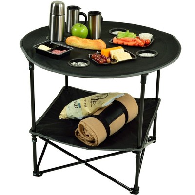 Picnic at Ascot Travel Folding Canvas Table for Picnics and Tailgating