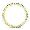 Pompeii3 1/2Ct Emerald Eternity Ring Anniversary Band 10k Yellow Gold - 3 of 4