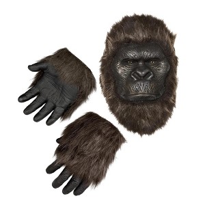 InSpirit Designs Godzilla x Kong Mask and Gloves Kong Adult Costume | One Size Fits Most - 1 of 4