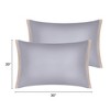 Unique Bargains Envelope Closure Cooling Soft Satin Polyester Pillowcases Queen 20"x30" 2 Pcs - 4 of 4
