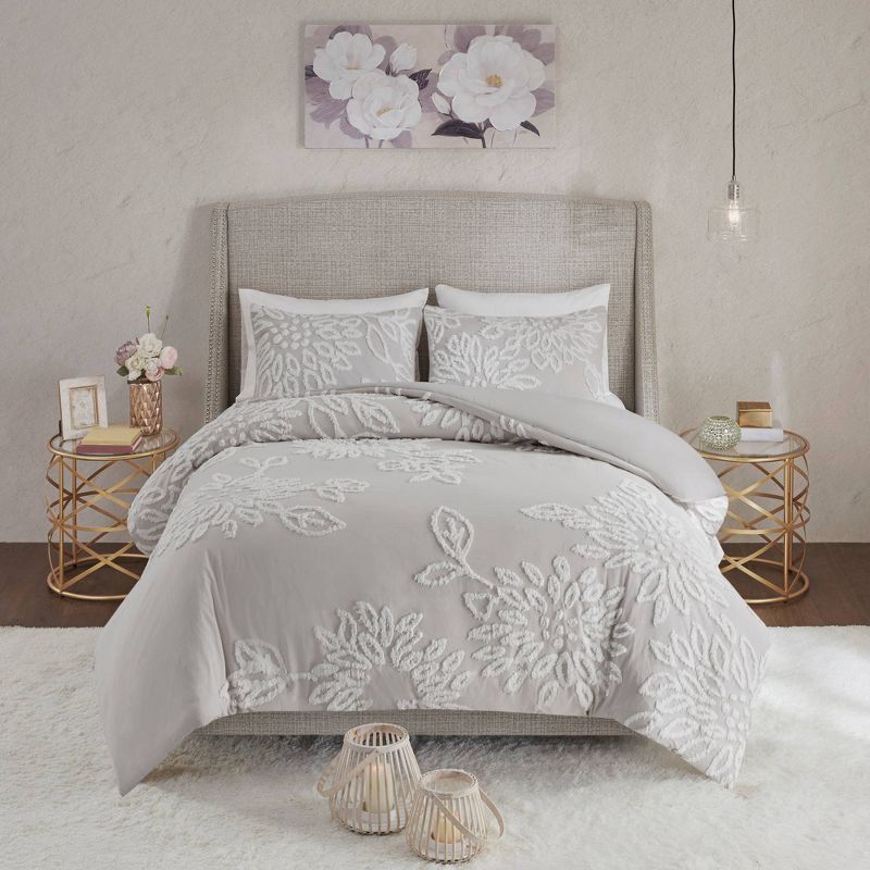 Danica Tufted Cotton Chenille Floral Comforter Set - Madison Park, 3 of 13