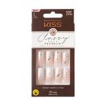 KISS Products Classy Premium Long Square Glue-On Fake Nails - Stunning! - 33ct