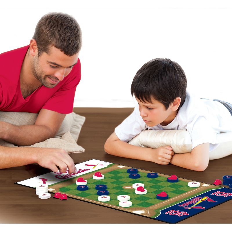 MasterPieces Officially licensed MLB St. Louis Cardinals Checkers Board Game for Families and Kids ages 6 and Up, 5 of 7