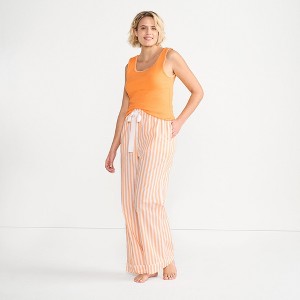 Lands' End Women's Knit Cotton Poplin 2 Piece Pajama Set - Tank Top and Pants - 1 of 4