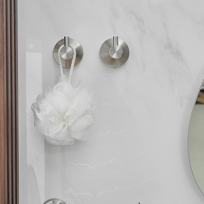 Brushed Nickel 5-Piece Bathroom Hardware Set with Towel Bar and Hooks