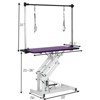 VisioGear 42.5" Dog Pet Grooming Table with Adjustable Height and Arm, Pet Dog Cat Grooming Table, Purple, 42.5"*23.5"*67" - 3 of 4