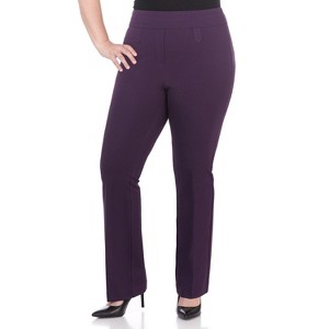Rekucci Comfort Knit Bootcut Leg Pants for Curvy Women with Tummy Control - 1 of 4
