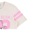 Ladies Care Bears Classic Shirt - Cheer Friend Funshine Good Luck Care Bears Varsity Stripe Sleeve Athletic Tee (Ivory, Large) - 4 of 4