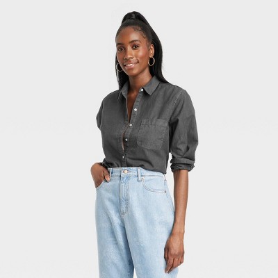 Women's Long Sleeve Classic Fit Button-Down Shirt - Universal Thread™