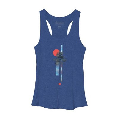 Women's Design By Humans Abstract Nature By airiestudio Racerback Tank Top