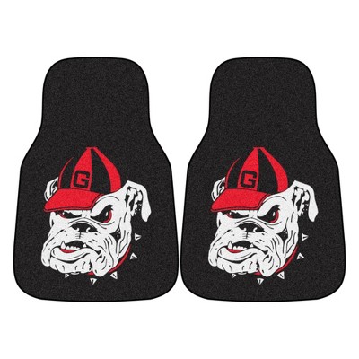 NCAA University of Georgia Bulldogs Carpet Car Mat Set - 2pc