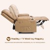 Oversized Power Lift Recliner Chair,Electric Recliner with Heat & Massage,PU Leather Lift Chair with Side Pockets,Cup Holders and Wide Seat for Home - 4 of 4