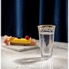 JoyJolt Windsor Crystal Highball Glasses - Set of 2 Tall Elegant Drinking Glassware with Gold Rim - 8.7 oz - 2 of 4