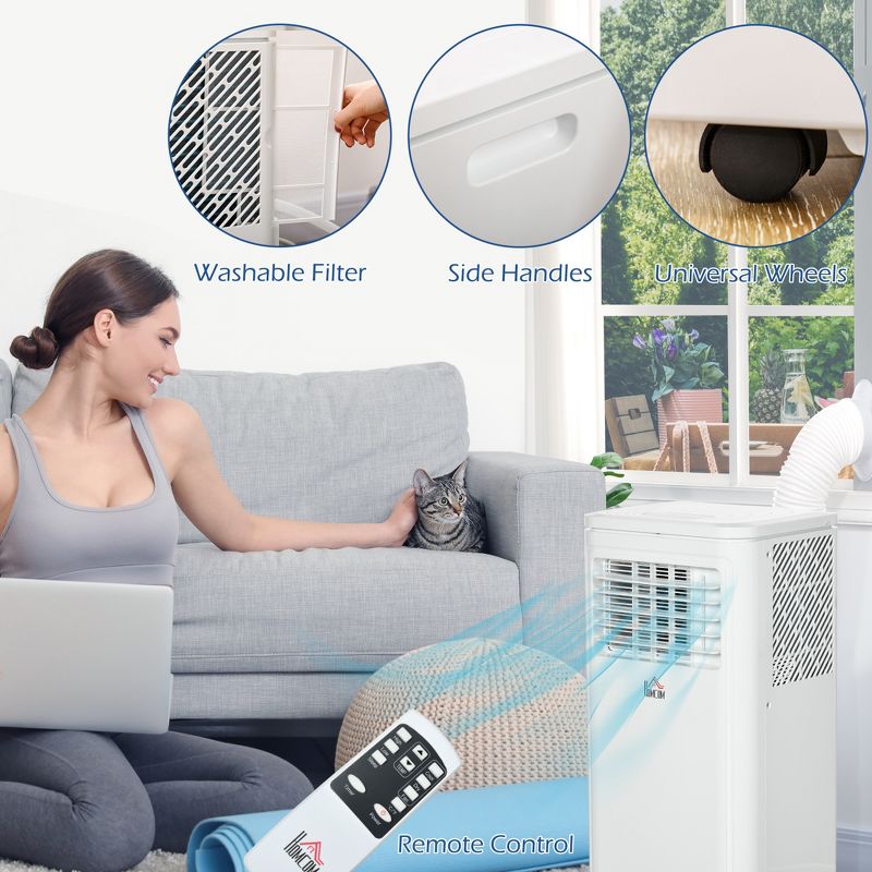 HOMCOM Portable Air Conditioner Fan with Remote, Evaporative Cooler, Home AC Unit with Dehumidifier, 5 of 7