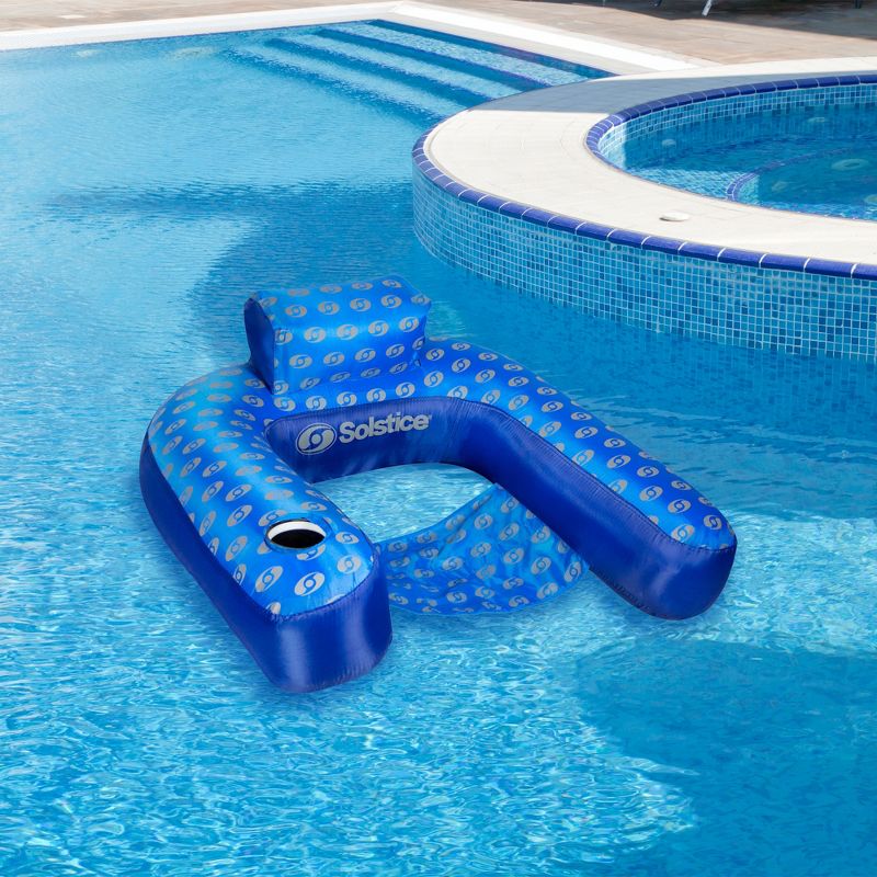 Pool Central Inflatable Swimming Pool Lounger Hammock Chair - 39" - Blue, 2 of 7