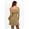 Petal and Pup Francisco Long Sleeve Mini Dress - Olive XS/S - 3 of 4